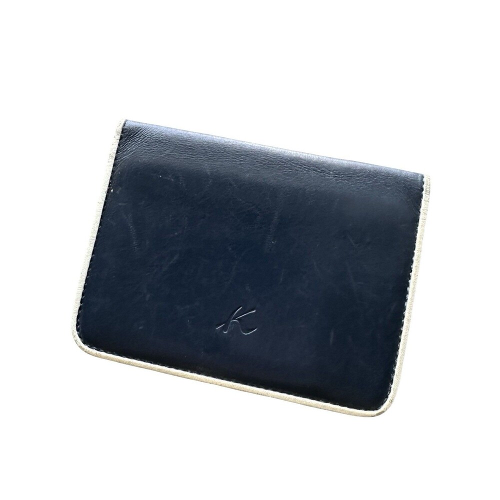 Kitamura Yokohama Japanese Leather Card Case Pass Holder Black Minimalist